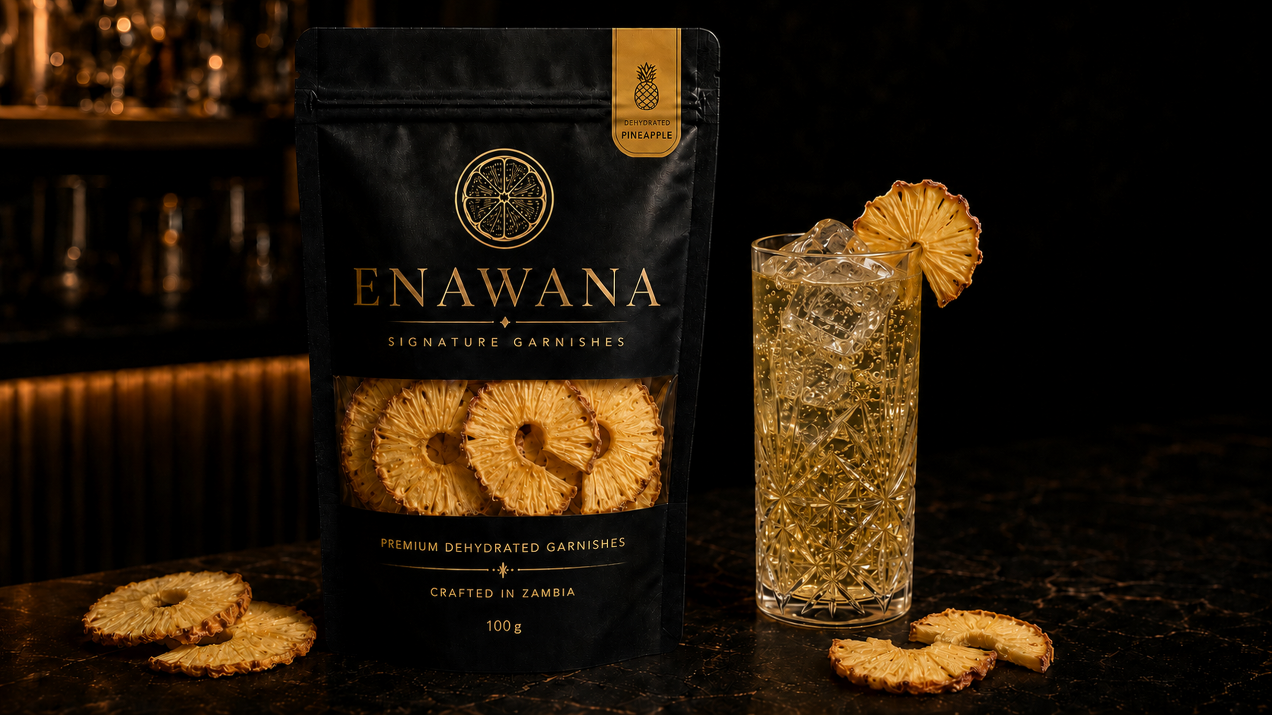 Dehydrated Pineapple Garnishes (100g)
